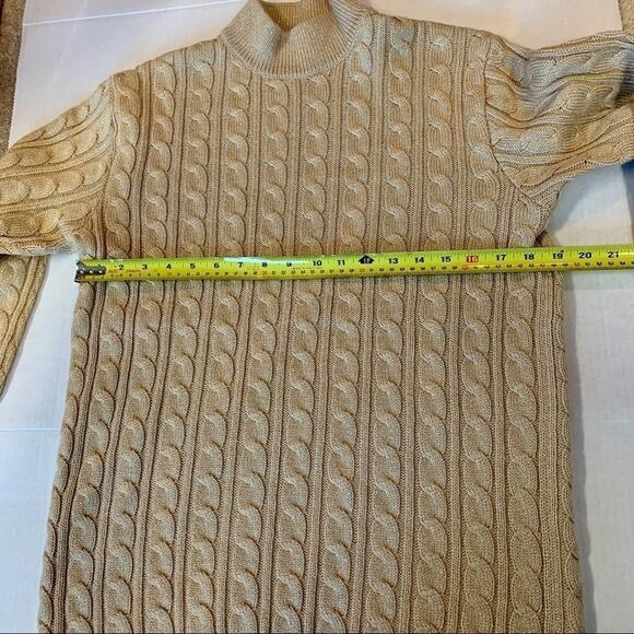 ST. John sportswear gold cable knit sweater size P - Picture 6 of 11